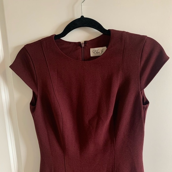 Eliza J Stretch Ruffle Crepe Black Mini Dress 0 - Picture 7 of 12